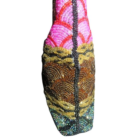 Fendi RARE Limited Edition Intricately Beaded Vintage Italian Handbag Mini Tote - Picture 4 of 16